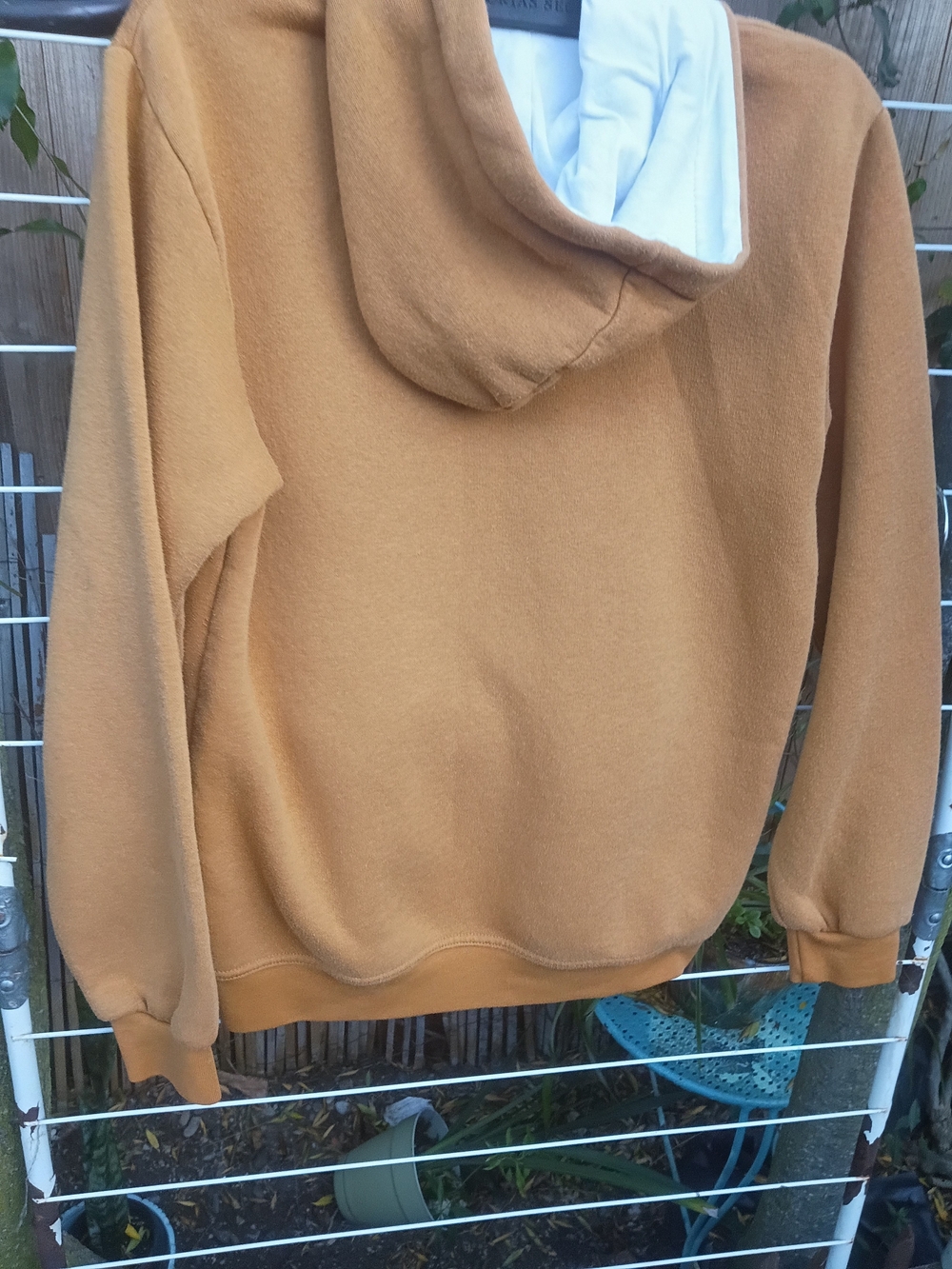 Kids Hooded Sweatshirt in Camel Brown with White Lining